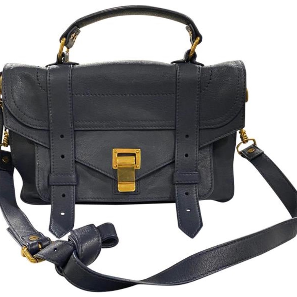 Proenza Schouler Ps1 Mini Dark Navy Lambskin Leather Cross Body Bag